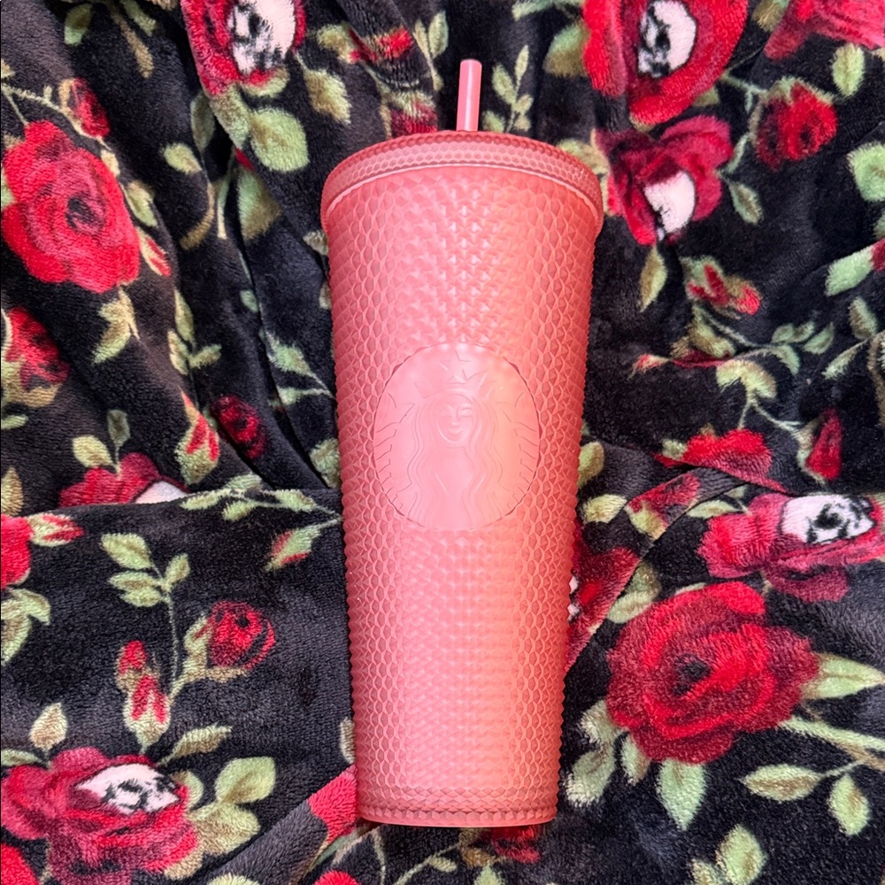 Starbucks Pink Textured Tumbler with Straw